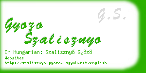 gyozo szalisznyo business card