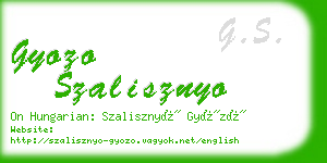 gyozo szalisznyo business card